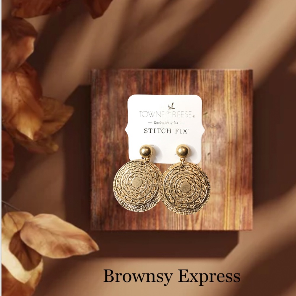 Towne and Reese Disk Drop Earrings
